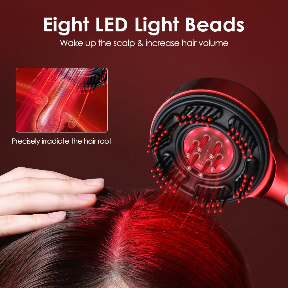 Electric Vibration Massage Comb Portable Hair Follicle Comb Scalp Oil Liquid Applicator Head Massager Hair Growth Anti Loss Care